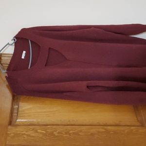 Maurices Brand Burgundy/Maroon Keyhole Sweater